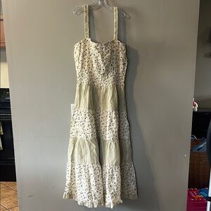 Floral and Striped Maxi Dress